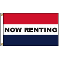 Now Renting 3' x 5' Message Flag with Heading and Grommets
